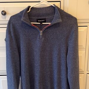 Bonobos Navy Blue Half Zip Sweater